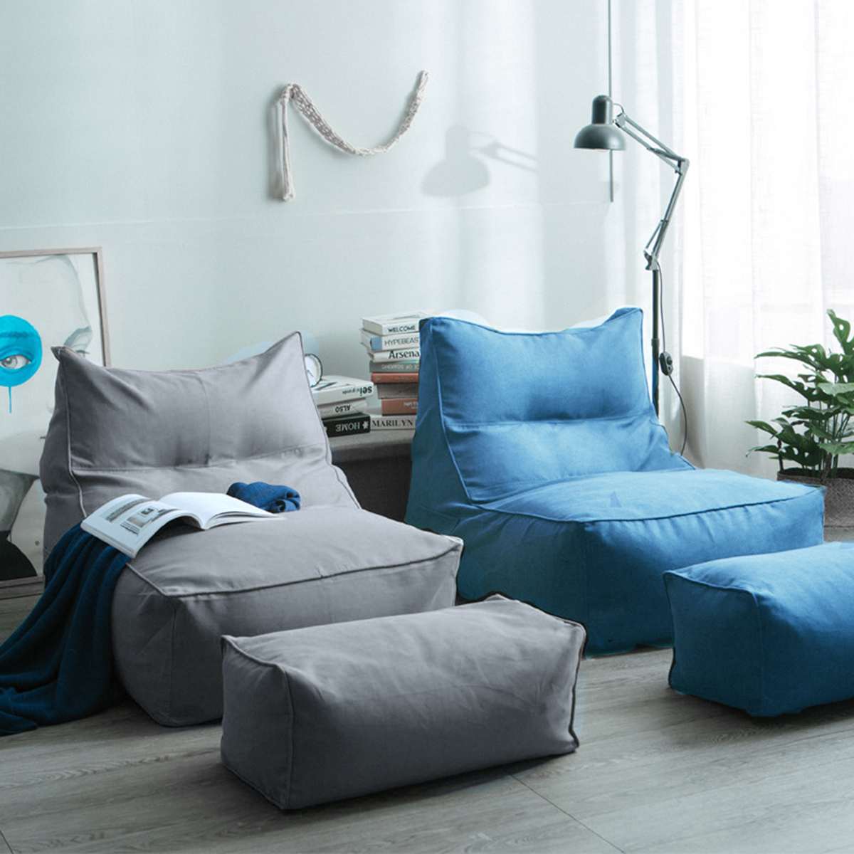 Große Faul Mann Sofa einstellen Stuhl Keine Füllstoff Keine Pedal Baumwolle Liege Sitz Sitzsack geschwollen Sofa Tatami Sitzsack abdeckung Wohnzimmer