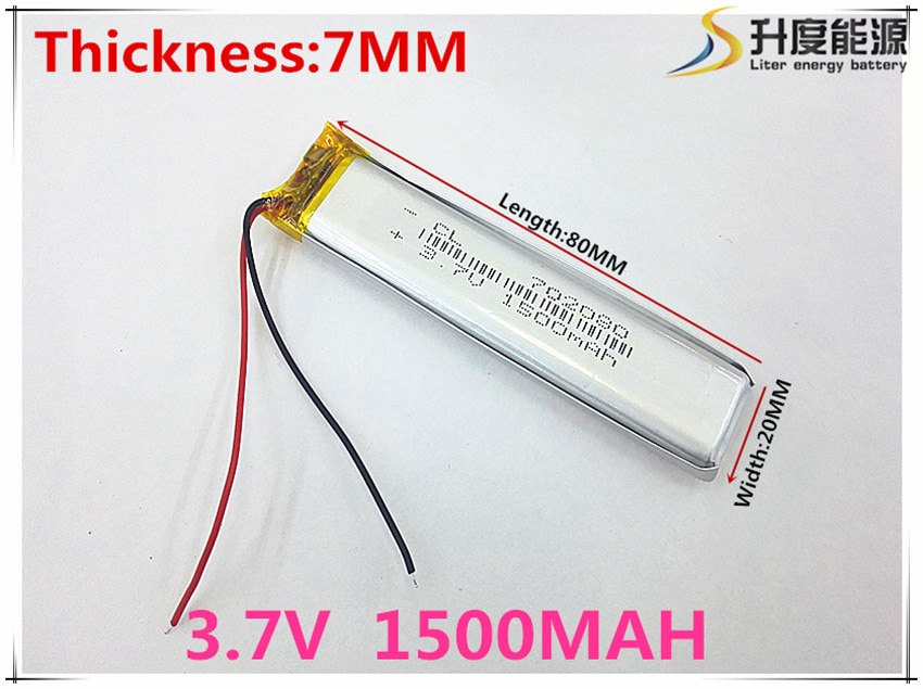 Polymer batterie 1500 mah 3,7 V 702080 Clever Heimat MP3 lautsprecher Li-Ion batterie für dvr, GPS, mp3, mp4, praktisch, sprechen