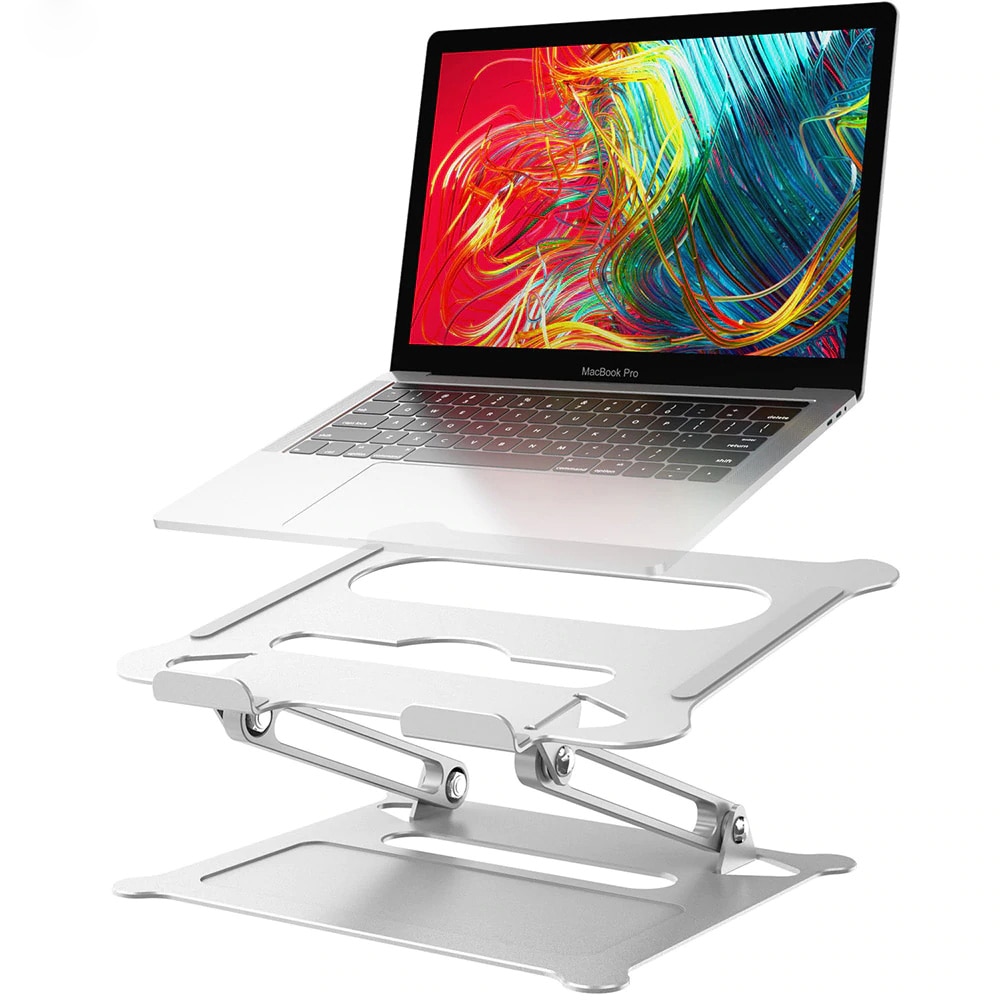Einstellbare Aluminium Laptop Stand Ergonomische Multi-Winkel Schreibtisch Laptop Halfter w/Wärme-entlüften für Notizbuch MacBook Dell HP Mehr 10-17.3'