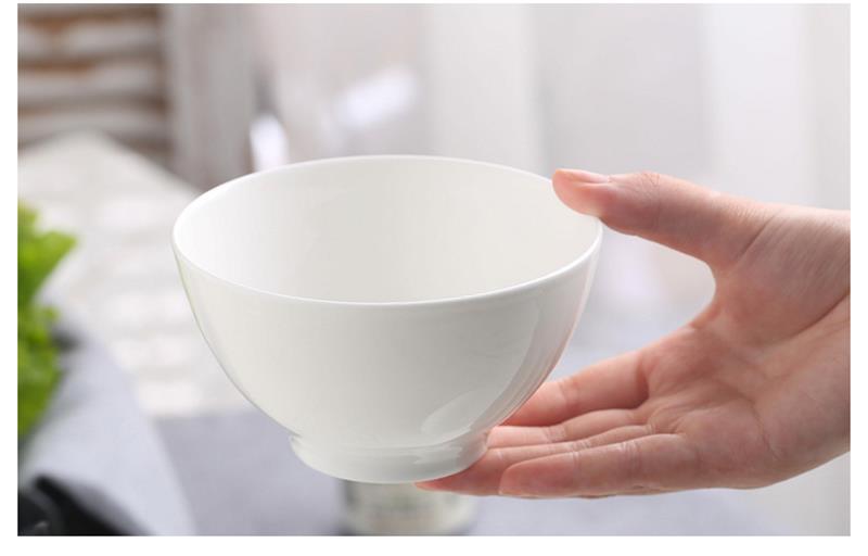 4,5 zoll, schlicht Weiß Knochen China schüssel, reis nudeln schalen, japanischen porzellan lebensmittel Container, moderne geschirr