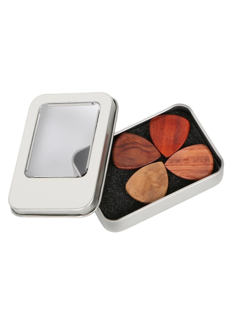 4 stücke Holz Gitarre Plektrum wählt für Elektrische Akustische Gitarre Bass Zubehör