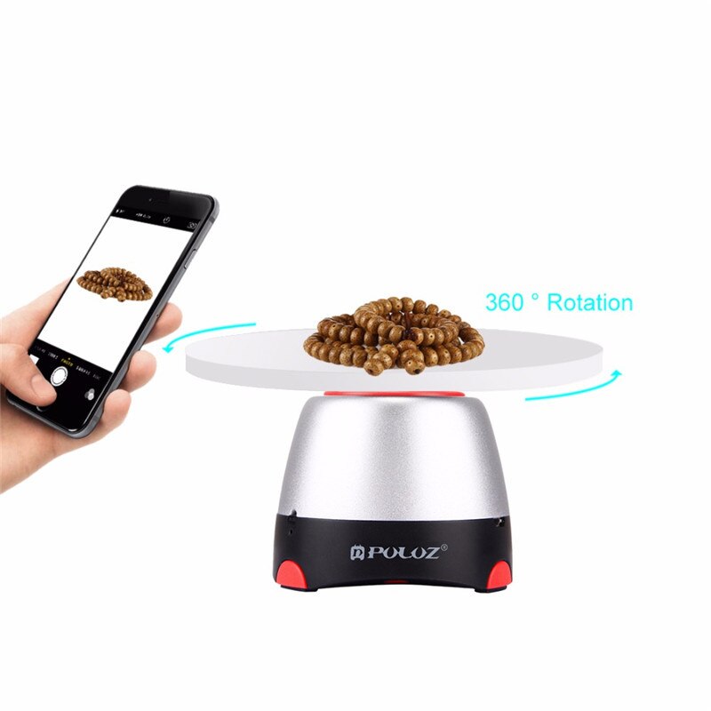 PULUZ Elektronische 360 Grad Drehung Panorama Stativ Kopf + Runde Tablett mit Steuer Entfernteren fotografie Foto Studio plattenspieler