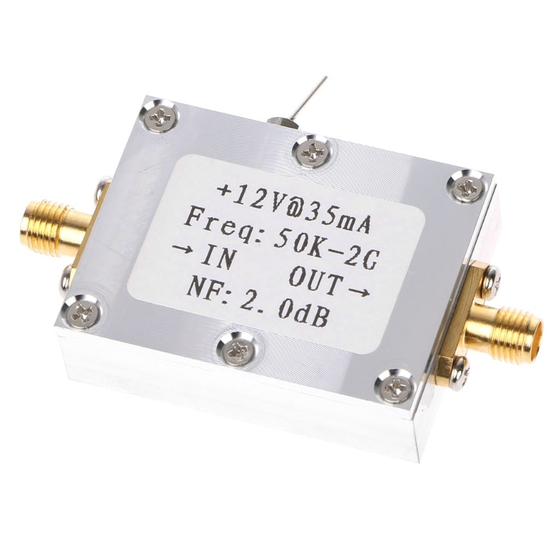 RF Verstärker 50K-2GHZ niedrig Lärm Verstärker Signal Empfänger Breitband 31DB gewinnen