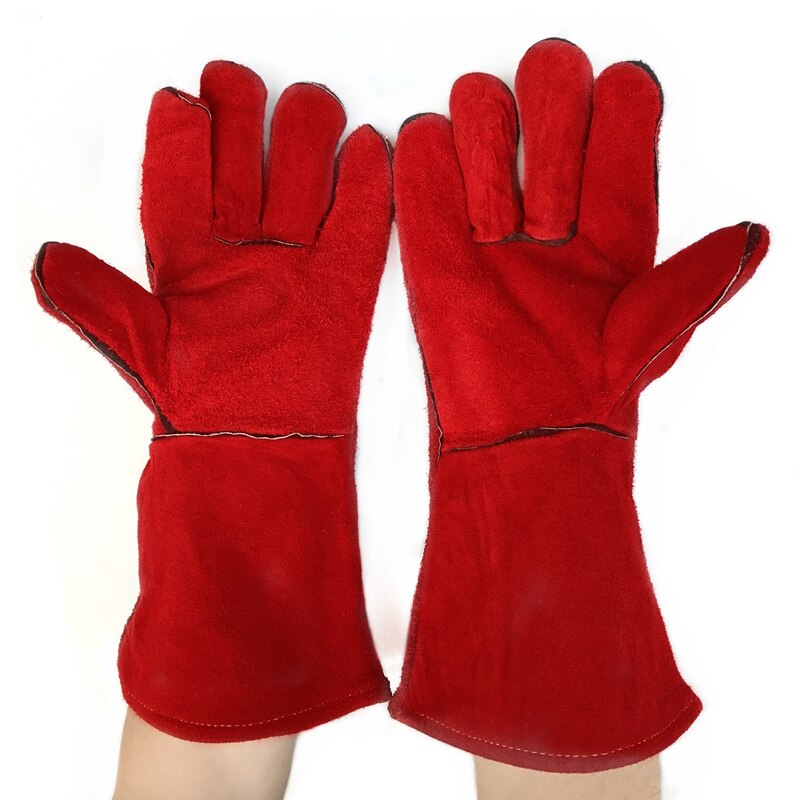 Schweißen Handschuhe Wärme Besteändig Schmelzofen Handschuhe Lange Gefüttert Feuer Hohe Temperatur Schutz XL Arbeitsplatz Sicherheit Hohe Quaity
