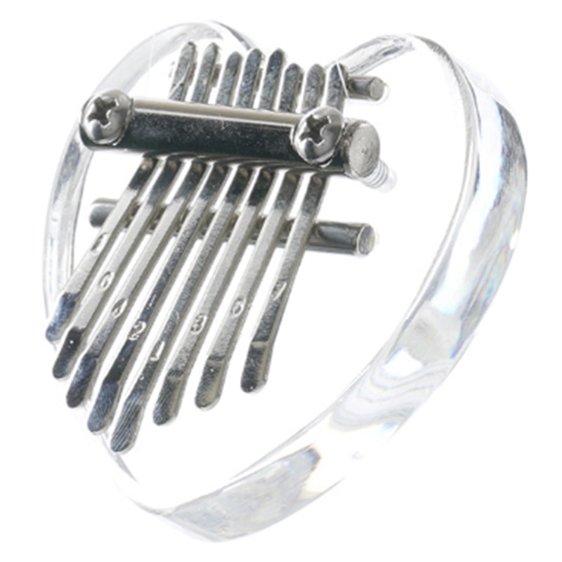8 tasten Mini Kalimba Tragbare Daumen Klavier transparent Daumen Klavier passen für freundlicher Erwachsene Anfänger Profis Musik