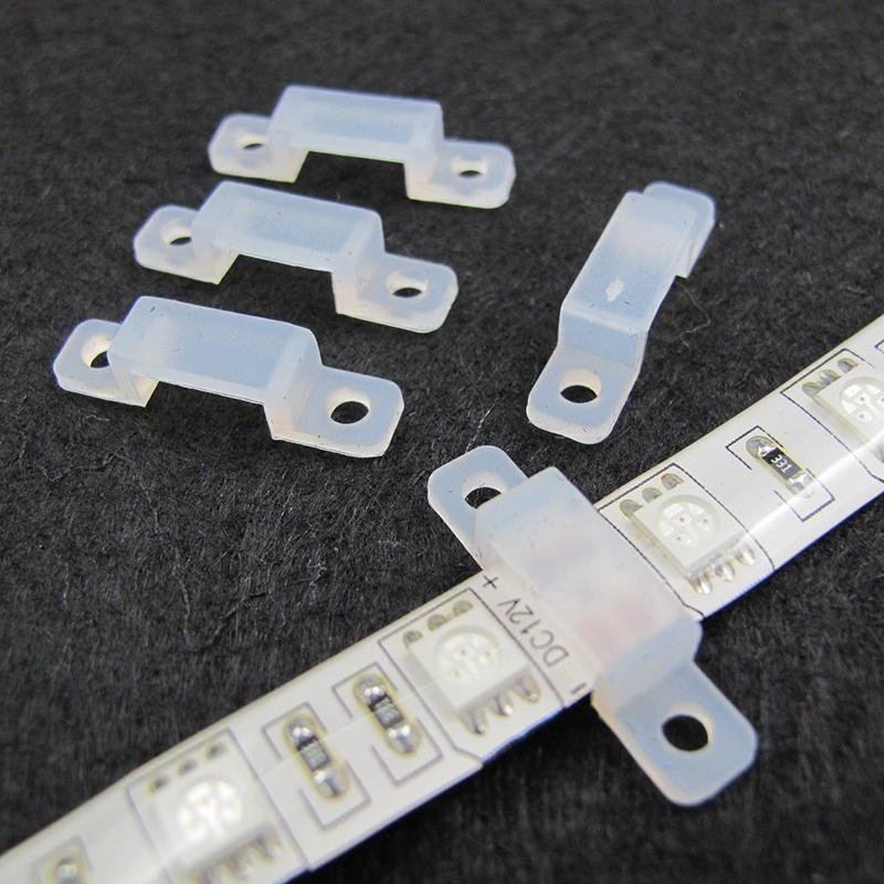 Neue 10 Stck 10mm LED Befestigung Montage Clips Für 220V 5050 2835 Wasserdichte LED Streifen Clips Licht Stecker kabel Clips Für LED Band