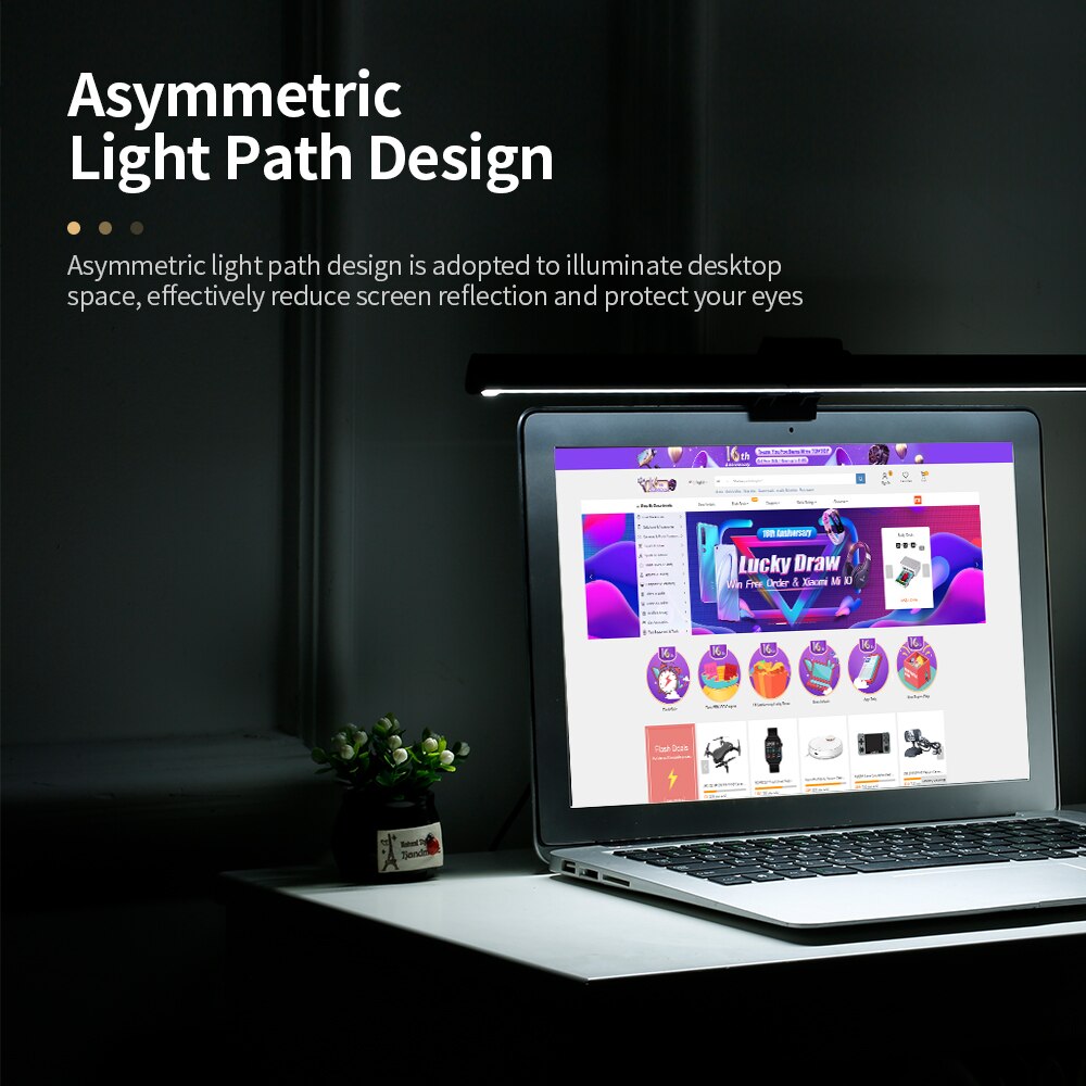 USB Bildschirm LED Auge fürsorglich Lampe Computer Monitor Bildschirm Hängen Lampe Büro Lampe mit Einstellbare Farbe Tempearture Helligkeit