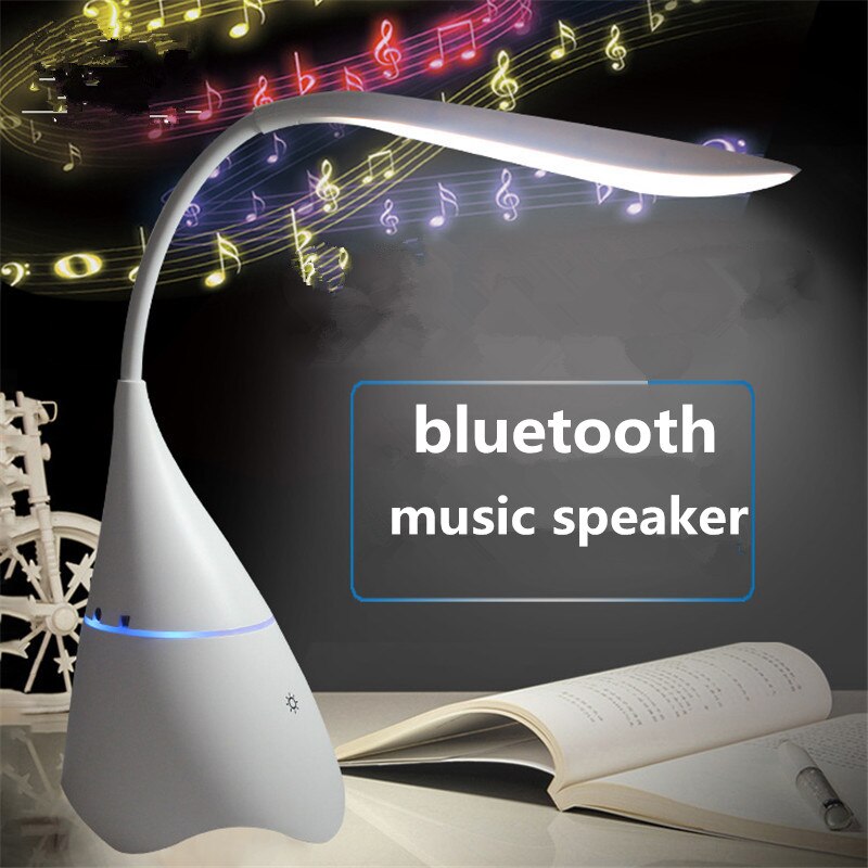 Stereo Drahtlose Tisch Lampe USB Aufladbare Bluetooth Lautsprecher Licht Lesen Lampe Augenschutz Lampe Lautsprecher für Schüler Schlafzimmer