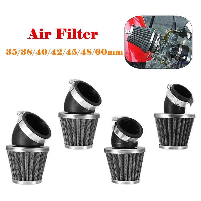 35/38/40/42/45/48/50/60mm Universal- Motorrad Luftfilter reiniger Für 50 110cc 125cc 140cc Motorrad Grube Schmutz Fahrrad ATV Rolle