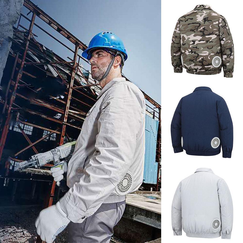 Sicherheit Super klimaanlage Wind jacke Fan anzug Luft Ausgestattet Jacke Klimaanlage Arbeitsbekleidung Ich bin Freien Kleidung Kühlung Summe A4E3