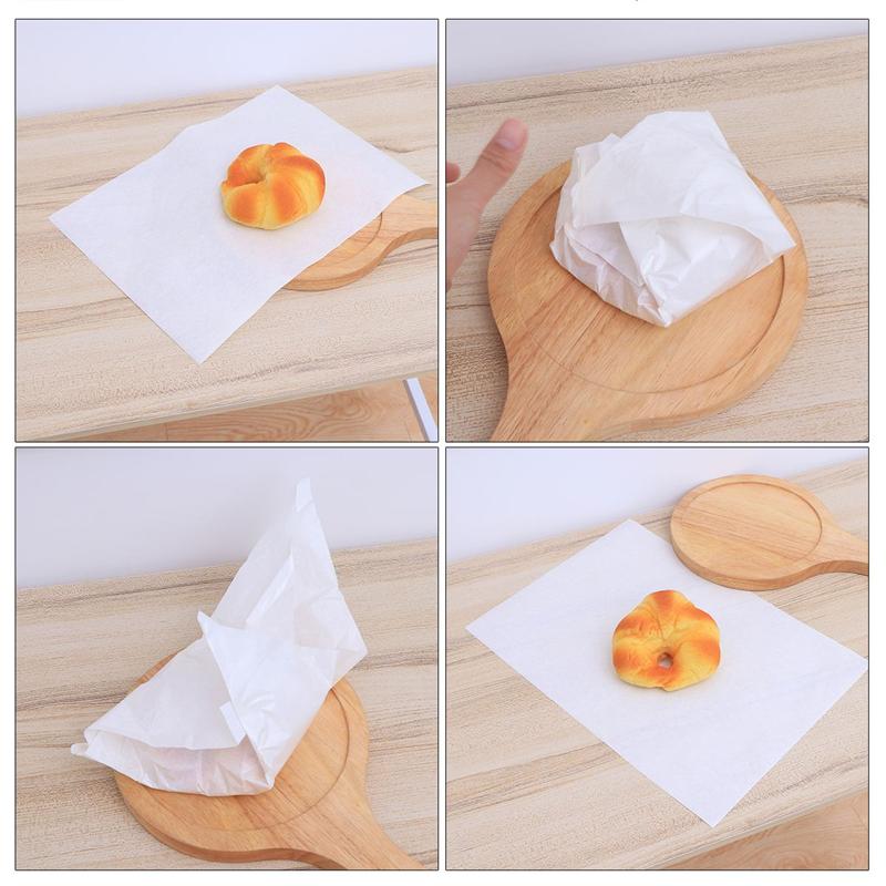 100Stck Pergament Papier Öl-nachweisen Laminierung Nicht-Stock Backen Blätter Mahlzeit Papier Hamburger Papier 26x30cm