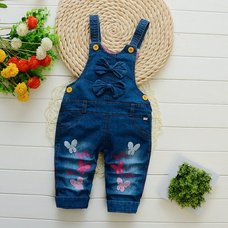 DIIMUU Kleinkind Baby Mädchen Kleidung Denim Overall Hosen freundlicher Kleidung Hosenträger Schlauch freundlicher Mädchen Strampler