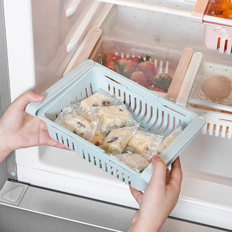 Versenkbare Schublade Typ Kühlschrank Container Kasten Lebensmittel Organizer Korb Kühlschrank Lagerung Mülleimer lagerung Container küche lagerung