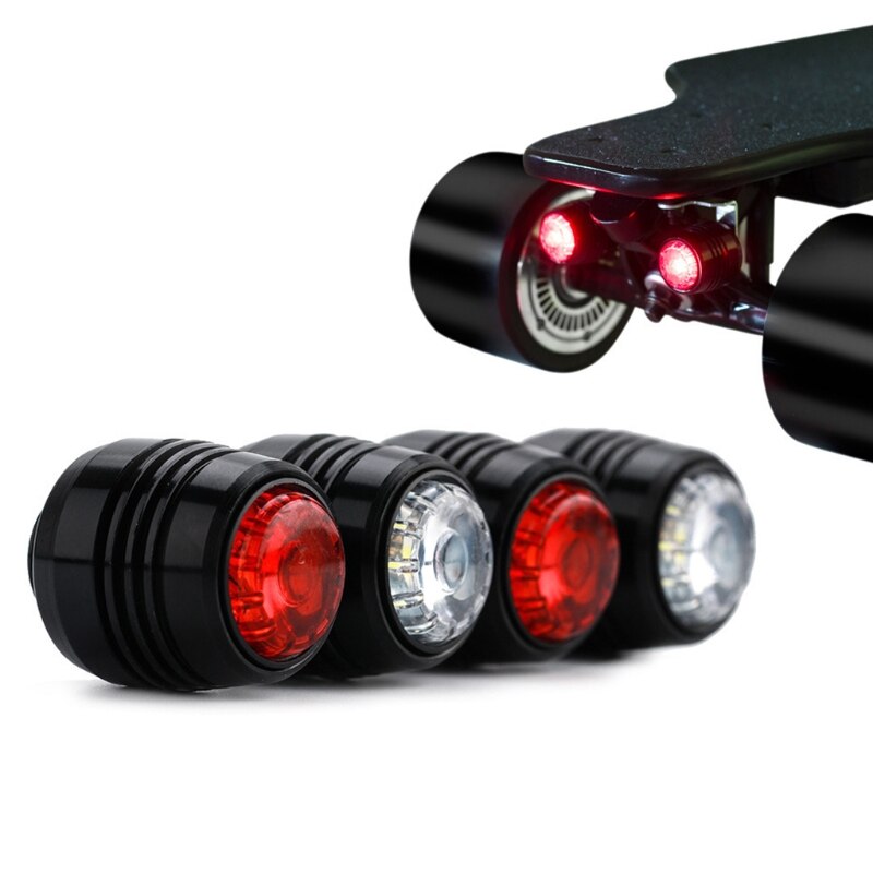 4Stck Skateboard LED-leuchten Nacht Warnung Sicherheit Lichter für 4 Räder Skateboard 62KF