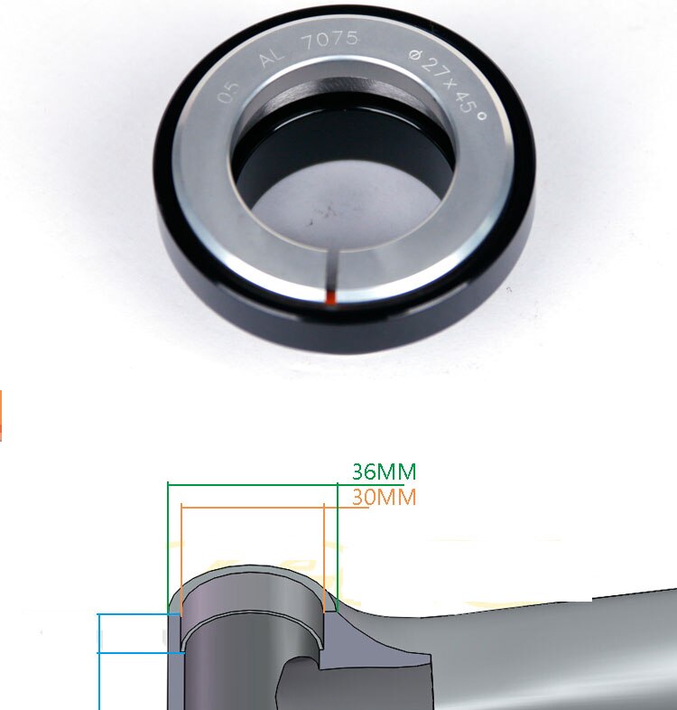 Kopfhörer Threadless 1 Zoll EC30/25,4 EC30 / 27mm 27 26,4 26,4mm Höer 29mm Externe Lagerbier stahl Kopfhörer 30mm