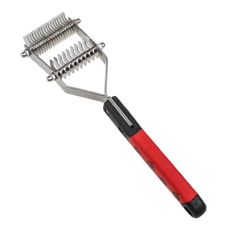 Haustier Liefert Doppel Unterseite Rechen Kamm Doppel-reihe Kamm Haustier Schönheit Katze Und Hund Offene Knoten Kamm Haustier Kamm