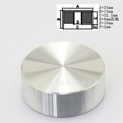 8 stücke Aluminium kunststoff kappe knopf Potentiometer knopf Glatte 35*13*6mm Potentiometer kappe Auto knopf schalter kappe Encoder