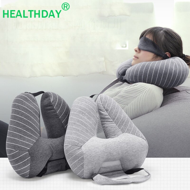 Reise Hals Kissen mit Augen Maske Polyester Hals Schmerzen kissen Entspannen Unterstützung Halswirbel Multi-funktion Kissen unterstützung kopf
