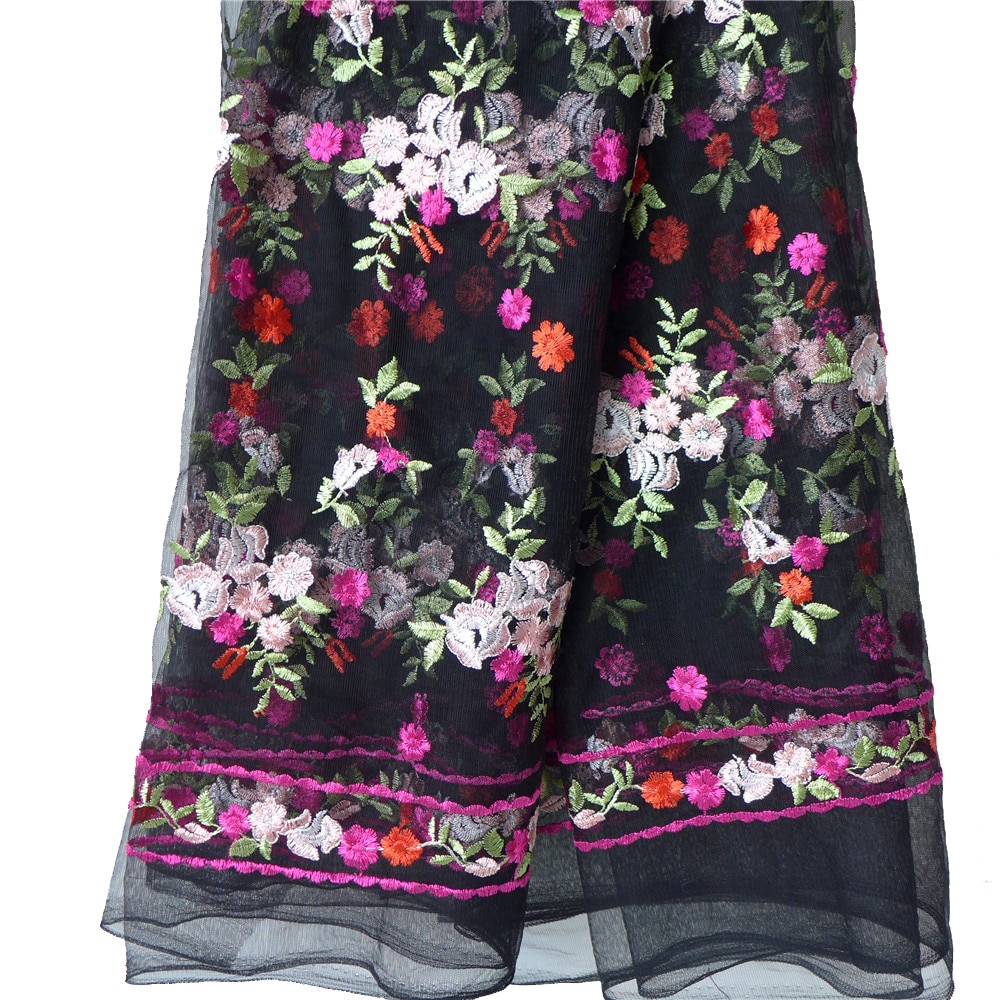 Französisch Afrikanische Spitze Stoff SchöNe Multi-Farbe DIY Handgemachte Brautkleid Kleid Material Tüll Gittergewebe Spitze Stoff 1 Garten