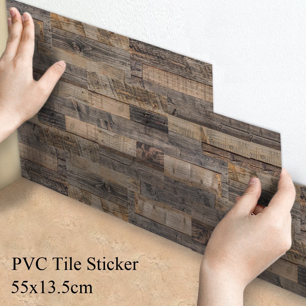 14Stck/1 ㎡ Natürliche Holzmaserung Küche Fliesen Aufkleber Schlecht Selbst-Klebstoff Zauberstab Boden Dekor Hause DIY fliesen Aufkleber