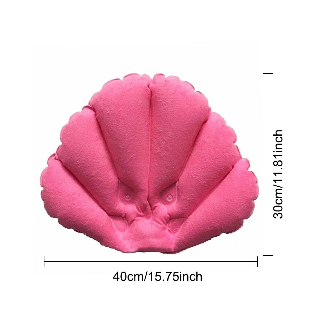 Schlecht Kissen Mit Saugnäpfen Aufblasbare Frottee Tuch Fan-förmigen Hals Unterstützung Kissen Weiche Spa Nacken Badewanne Kissen Zufällig farbe