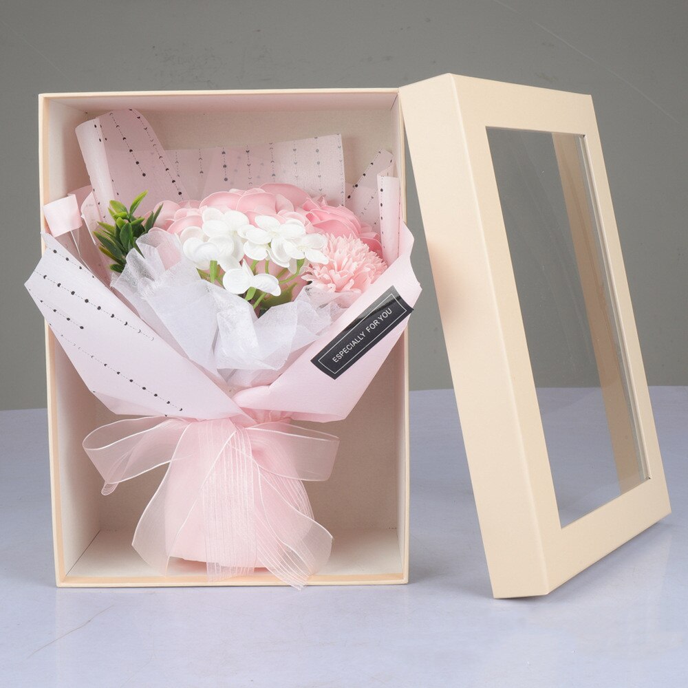 Seife blumen Hand-gemacht Rose Santa bär Koreanische paket Strauß von blumen Weihnachten und valentinstag