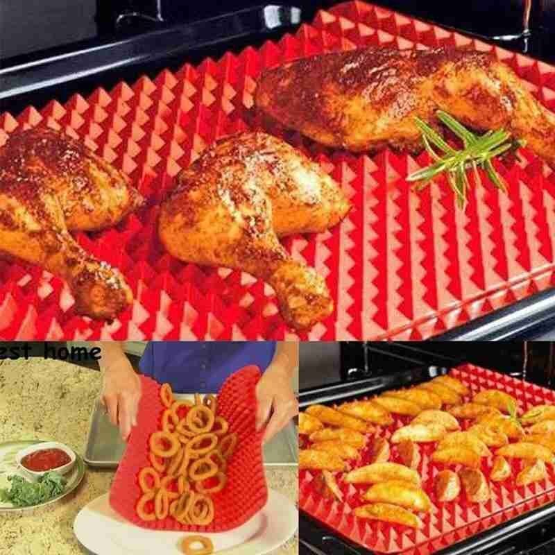 Silikon BBQ Pfanne Backen Matten Pad Diamant bilden Antihaft Backformen Formen Mikrowelle Ofen Backblech Blatt Küche Werkzeuge verrotten Grün