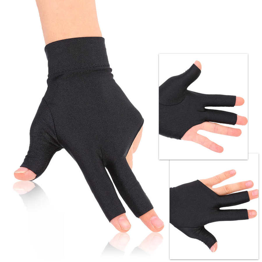 Billard Snooker EINE Drei Finger Handschuhe Snooker Handschuh Verknüpfungen Hand Besondere hoch Klasse Fingerlose Handschuhe Schwimmbad Handschuhe Spandex