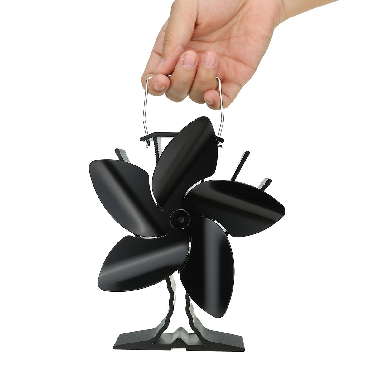 Tragbare Kamin Fan 5 Klingen Wärme Versorgt Herde Fan Protokoll Holz Brenner Fan Ruhigen Hause Kamin Fan Effiziente Wärme Verteilung