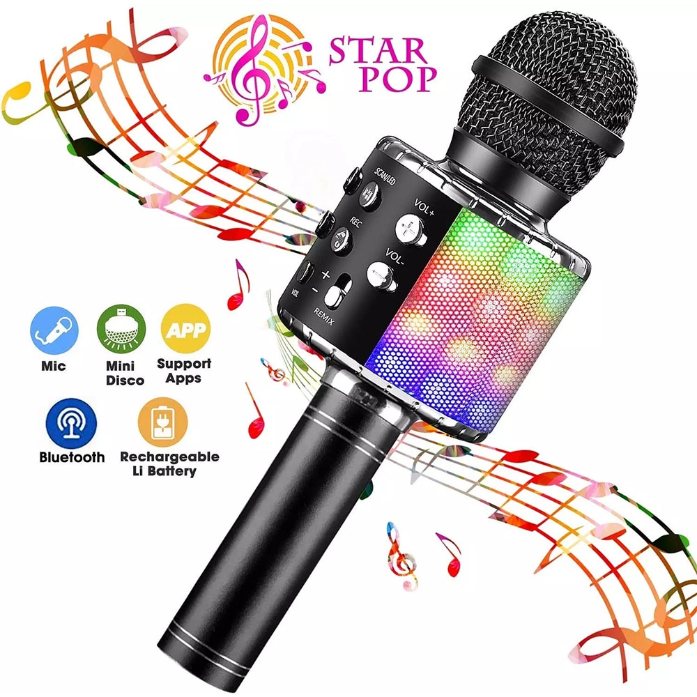 Professionelle Bluetooth Drahtlose Mikrofon Lautsprecher Handheld Mikrofon Karaoke Mic Musik Spieler Singen Recorder KTV Mikrofon
