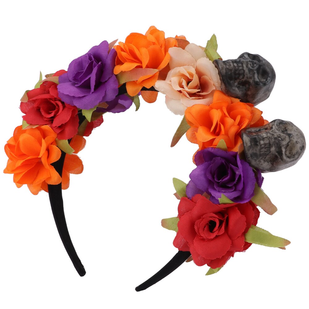 1pc Bunte Ziemlich Blumen- Girlande Blumen- Kopfstück Halloween Kostüm für Halloween Cosplay Hochzeit
