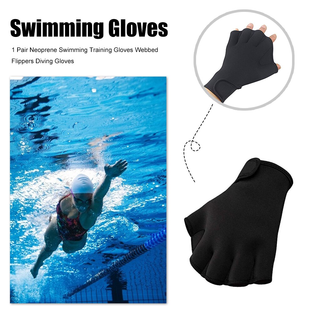 1 paar vernetzt Flossen Handschuhe Tauchen Ausbildung Neopren Surfen Schwimmen Handschuhe Einfachen Transport Schwimmen Tragbare Teile
