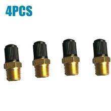 4Stck 1/8 Zoll NPT Durcheinander Vernickelt mit installiert Ader und schwarz kunststoff kappe Luft Kompressor Panzer Füllen Ventile schrader Bausatz