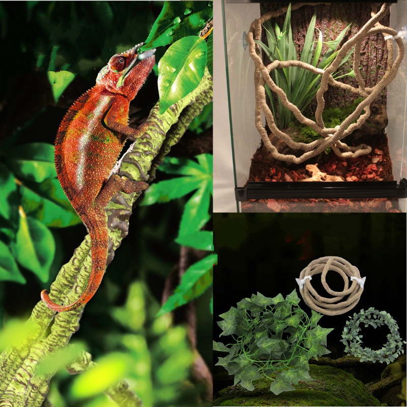 Terrarium Reptil Dschungel Reben flexibel Biegsamen Urwald Bergsteiger Reptil Haustier Liefert Reptilien Terrarium Dekor Zubehör