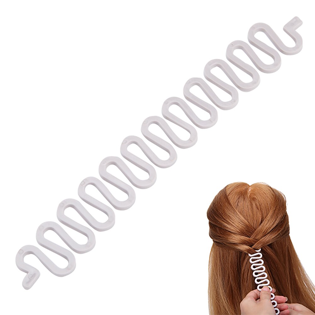 1PC Französisch Haar Styling Clip Stock Brötchen Hersteller flechten Werkzeug Haar Zubehör Twist Zopf Haar Flechten Werkzeug Für Frauen mädchen Weiß