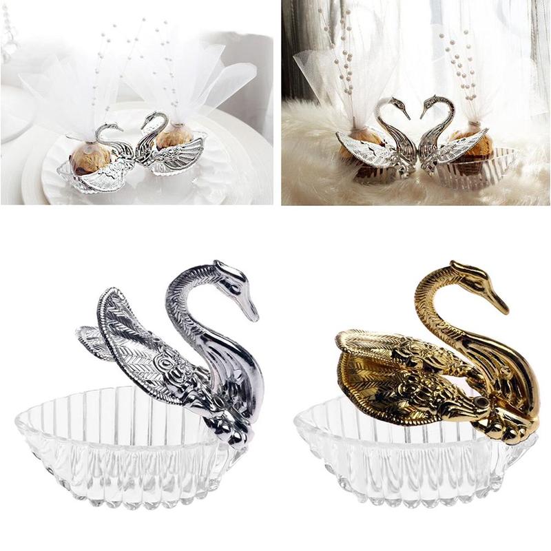 Hochzeit Kasten transparent Acryl Hochzeit Favor Schwan Kasten Romantische Süssigkeit Kasten Boxen Parteien Dekoration