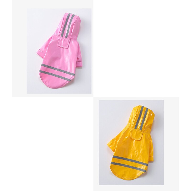 Pvc Reflektierende Haustier Regenmantel draussen Feste Kapuze Regenmantel Hund Kleidung