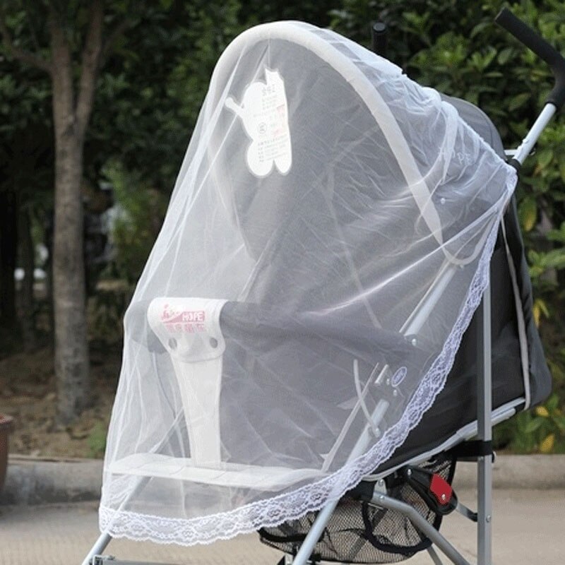Neue Sicher Schutz Neugeborenen Kleinkind Kleinkind Baby Kinderwagen Netz Kinderwagen Moskito Insekt Netz Sichere Gittergewebe Buggy Weiß #42739