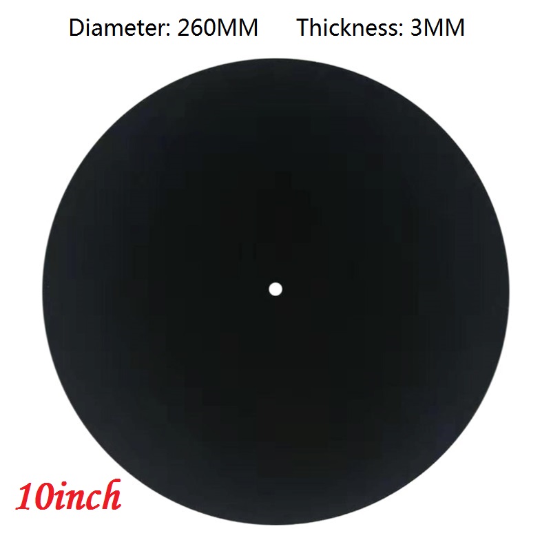 10 Zoll gefühlt Rekord matt für Phonographen Plattenspieler Vinyl 3MM Schwarz Anti-statische Slipmat