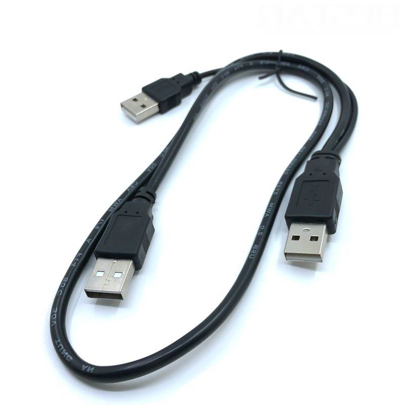 70cm 2FT USB 2.0 drei EINE Kunst 3A Männlichen HDD Daten Energie Y Kabel Für Handy, Mobiltelefon Festplatte HDD schwarz
