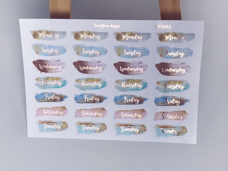 1pc Wöchentlich Datum dekoration Englisch wörter Klebstoff aufkleber Dekorative Aufkleber DIY Planer tagebuch Scrapbooking Album Aufkleber