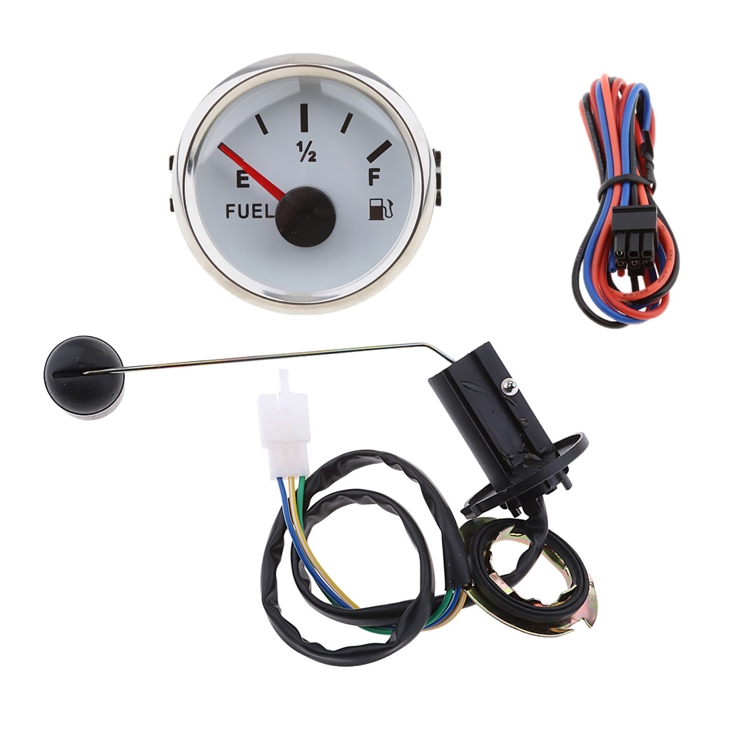1 einstellen Motorrad Zeiger Tankanzeige &Ampere; Sensor 2 "52mm LED Anzeige IP67 9-32V für RV ATV Auto Etc Motorrad Zubehör