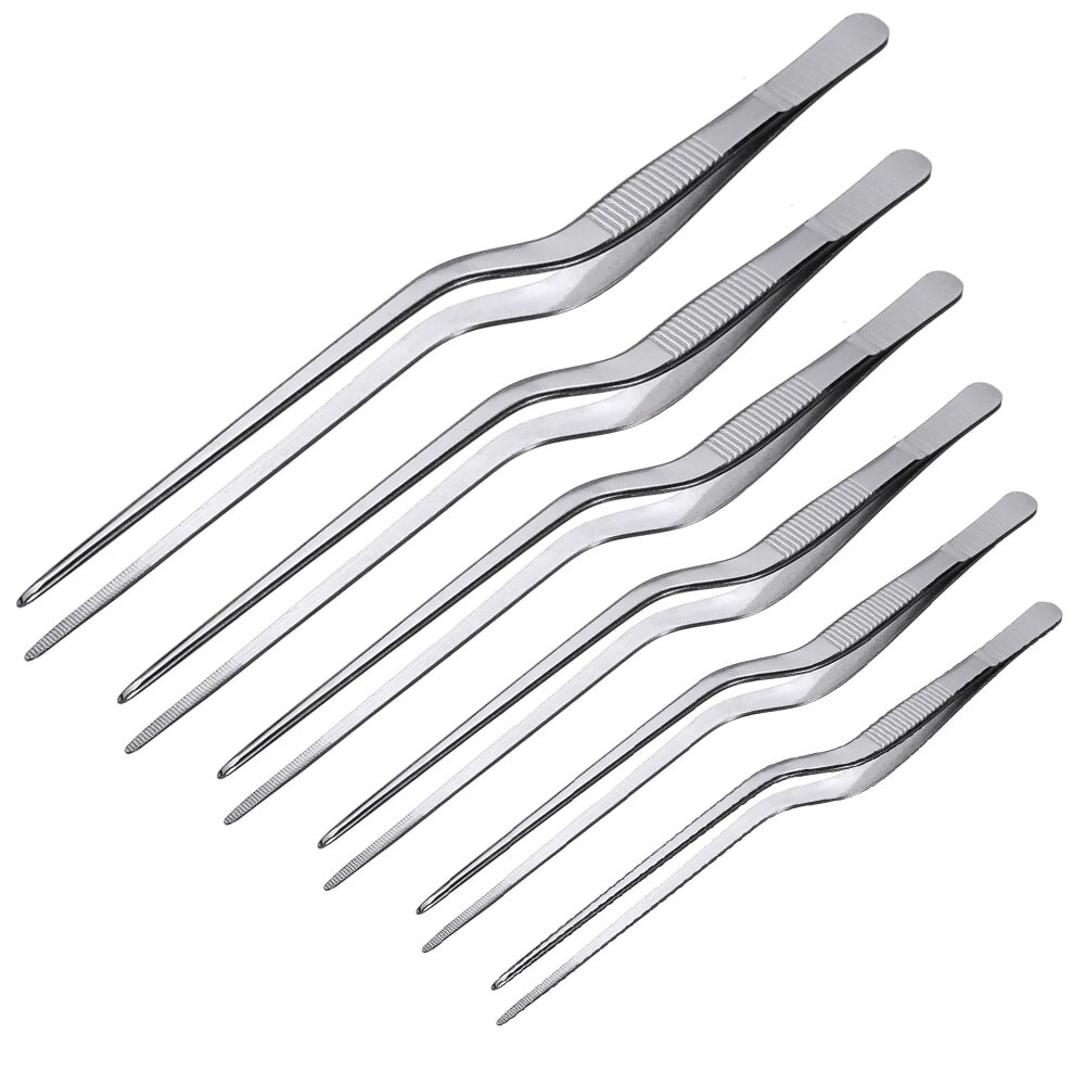 1PC 14-30cm Koch Küche Grill Zange Edelstahl Grill Zange Clip Lebensmittel Fleisch Pinzette Küche Picknick Gerät Kochen Utensilien