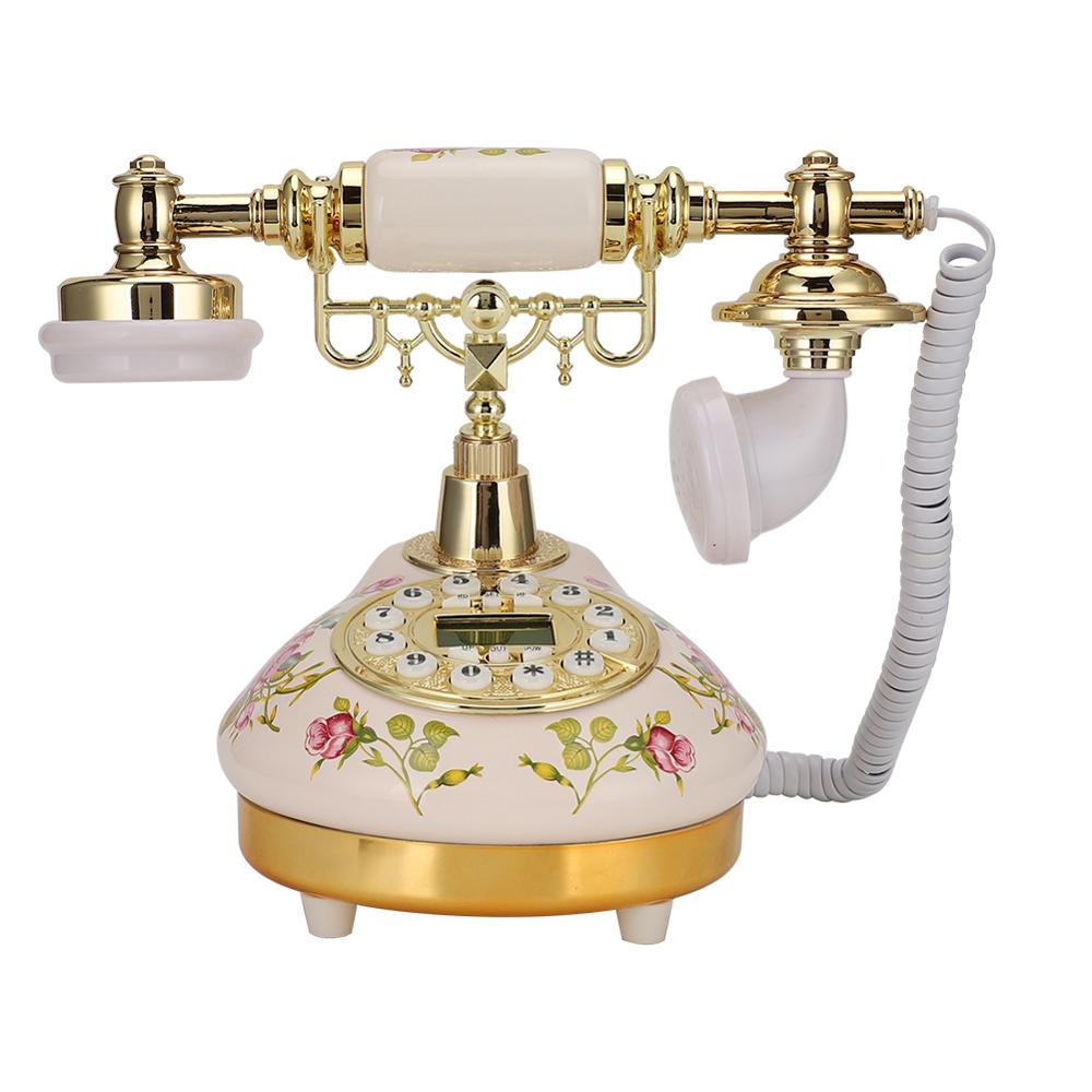 Antike retro Telefon Schnürte Hause Festnetz Telefon Jahrgang Feste Telefon Europäischen Stil Alte Telefon für Heimat Sekretariat Hotel Dekoration