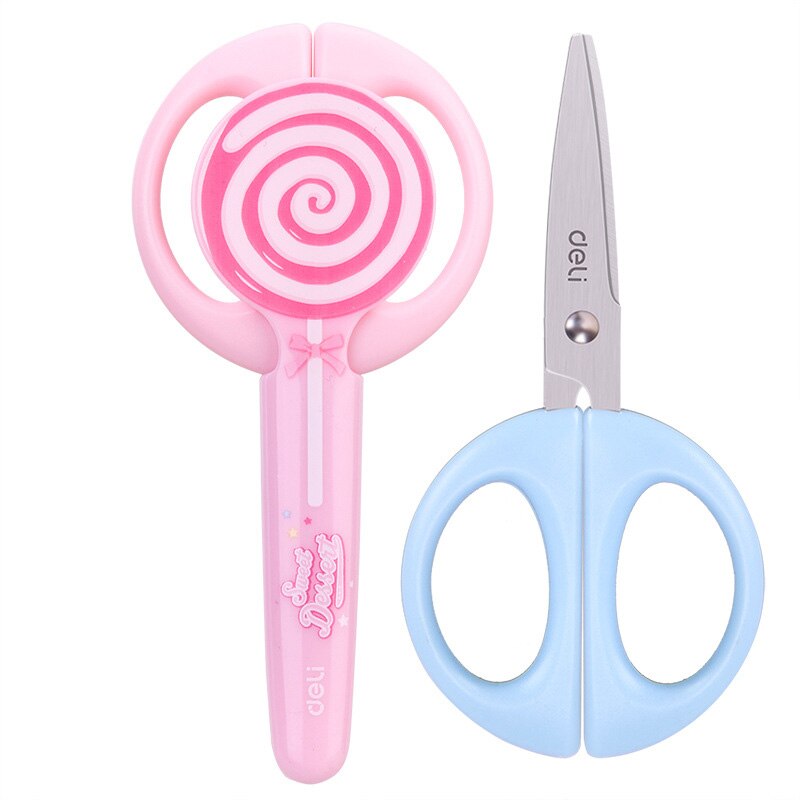 Mini freundlicher Schere Runde Kopf Lutscher Stil Papiere Schneiden Kawaii Schreibwaren Handwerk Schere Werkzeuge Kindergarten Schule Liefert