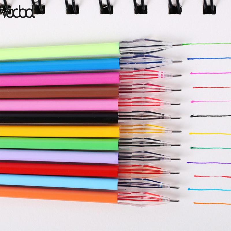 VODOOL 12 teile/satz Diamant Kopf Minen Bleistift Liefert Süßigkeiten Farbe Rolle Ball Gel Stift Nachfüllung Schüler Schreiben Malerei Lieferungen