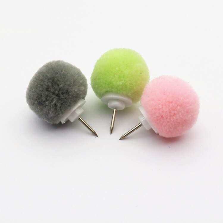 50 stücke Dekorative Standard Stift Nette Pelz Ball Reißzwecke Dekorative Reißzwecke Pushpins eins Dekorative Malerei Stift drücken-Stifte Reißnägel