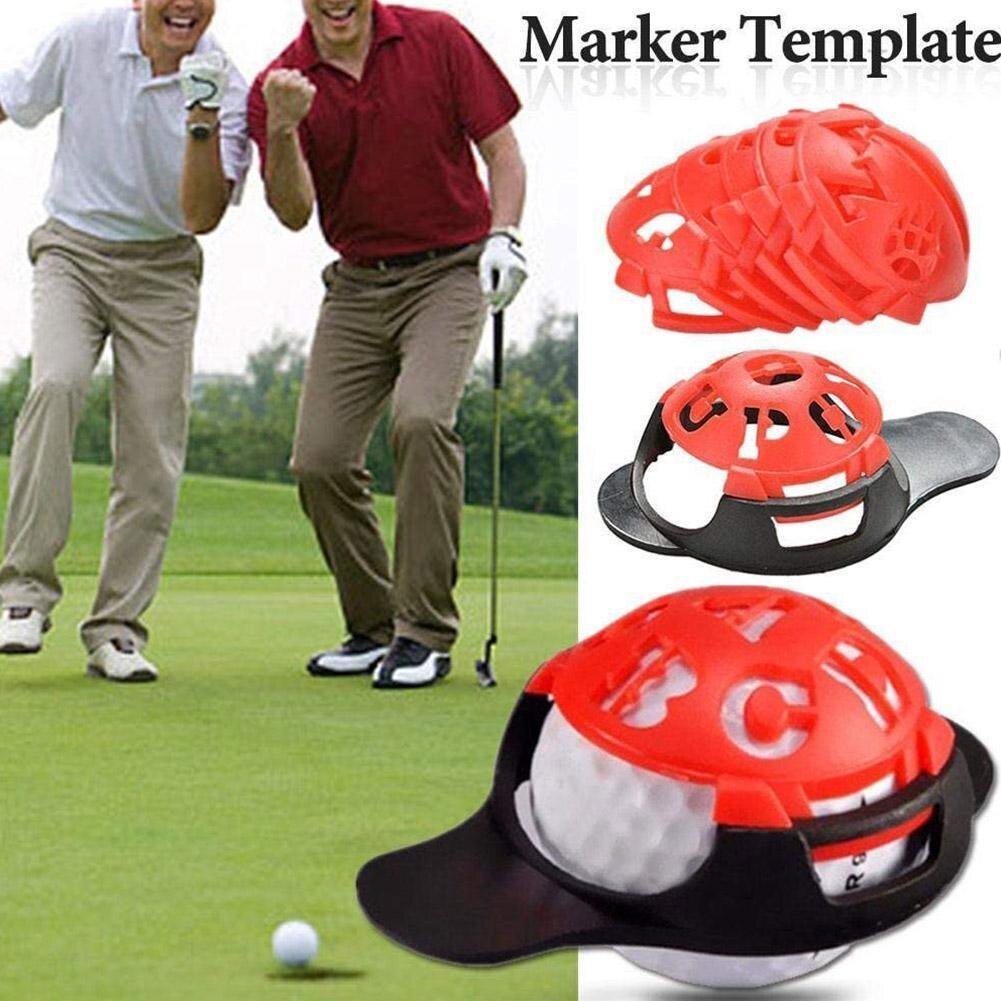 markieren Golf Ball Schablone Monogrammer Marker Schablone Stift Marker Liner Ollow Große Ball Zeichnung Zeichnung Golf Linie Alphabet Linie