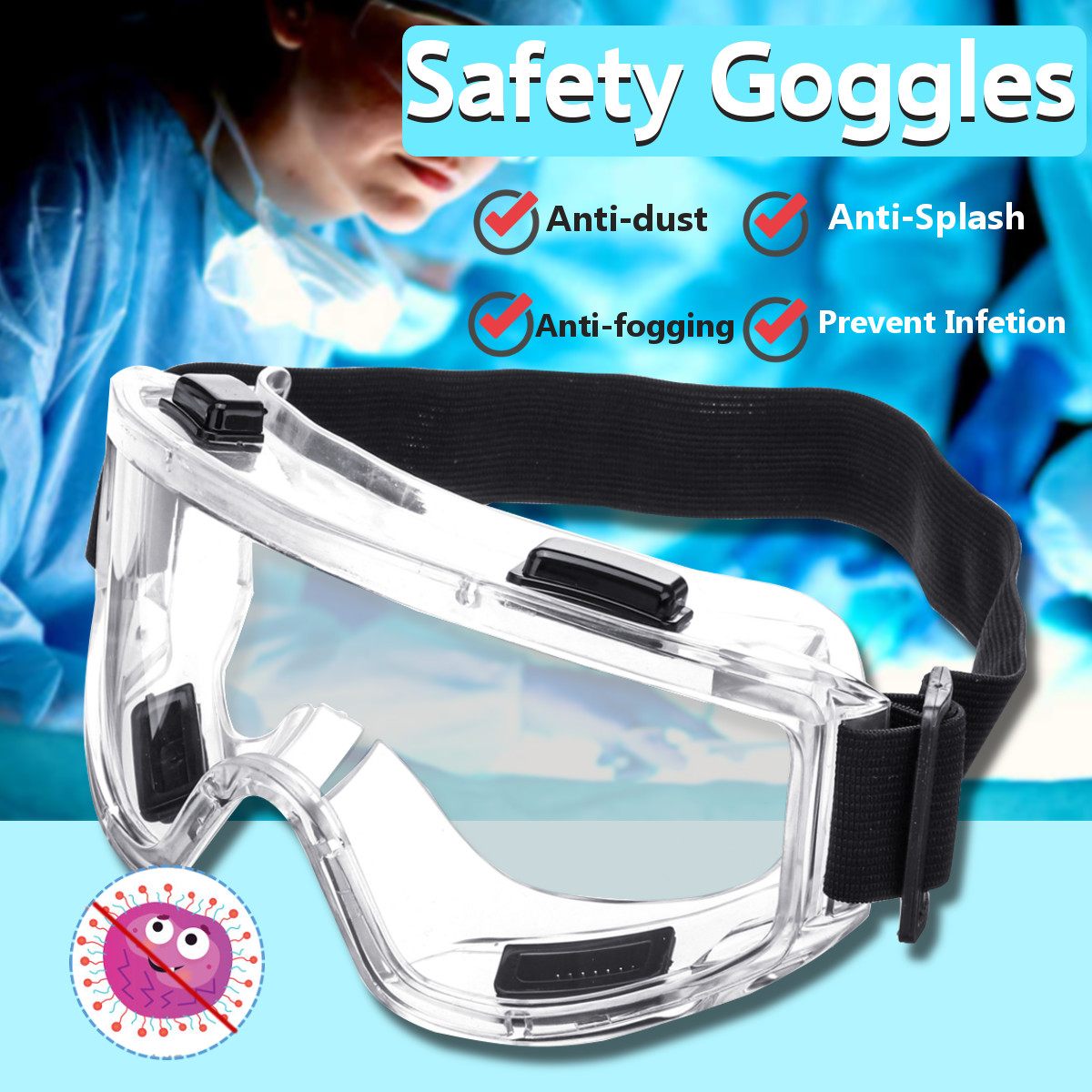 Schutz Sicherheit Brille Gläser Anti Nebel Reiten Arbeits Bergbau Auge PVC Winddicht Schutzbrille Brillen Klare Schutz