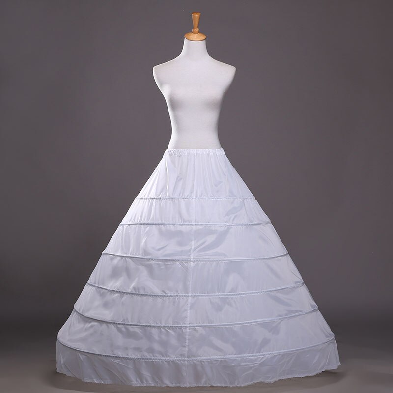 Günstige Lange 6 Reifen Petticoat Unterrock Für Ballkleid Felsen Mariage Unterwäsche Krinoline Hochzeit Zubehör